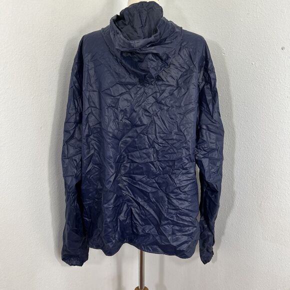 Vtg Izod Lacoste Anorak Jacket Mens XL Blue Hiking Skiing Packable - Picture 3 of 10